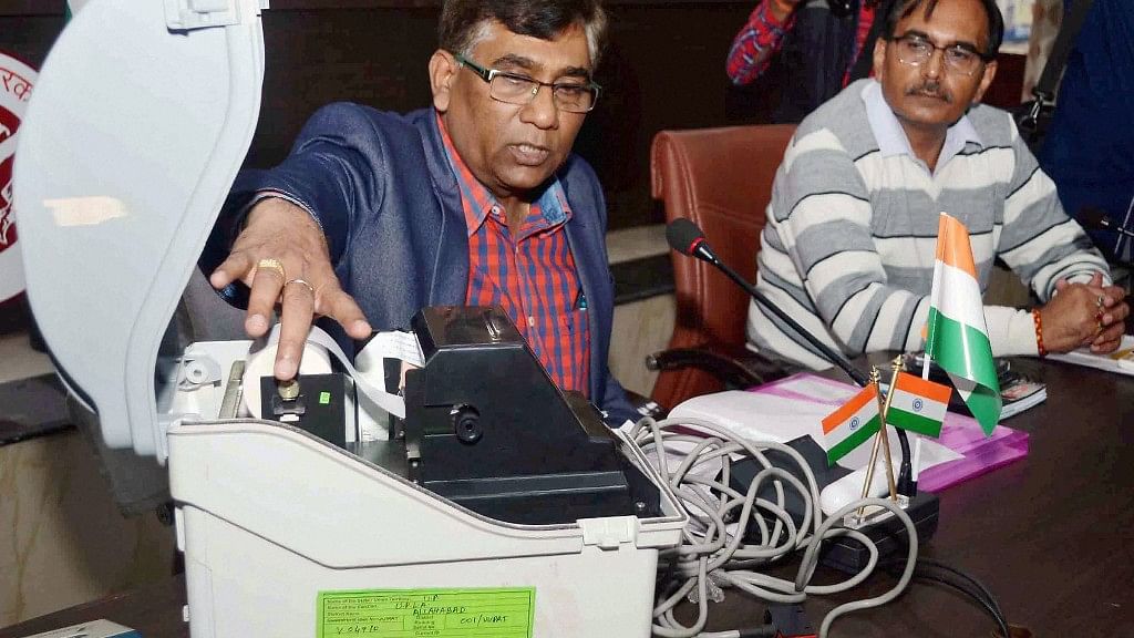 There were no reports of EVMs being replaced till date in the national capital.