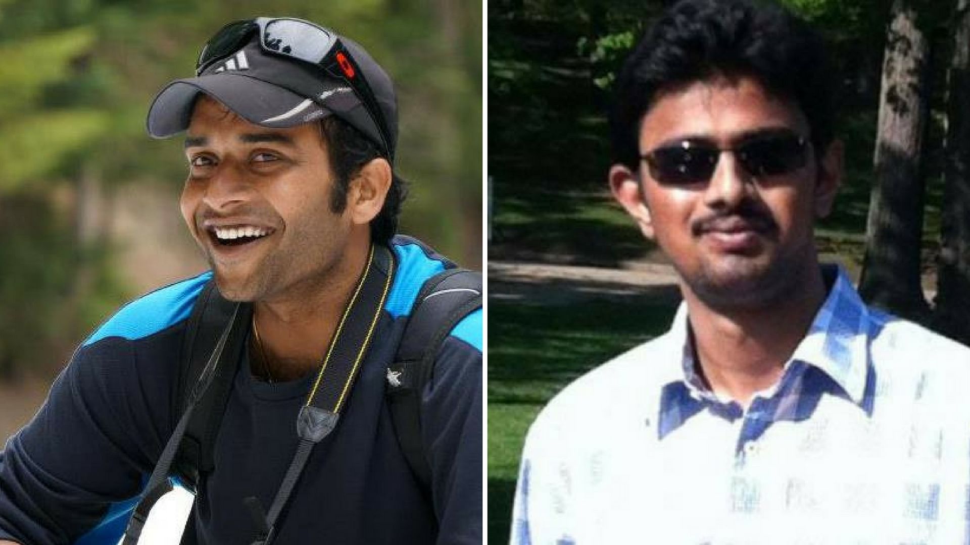 Srinivas (R) was killed and Alok Madasani was critically injured. (Photo: Altered by <b>The Quint</b>)