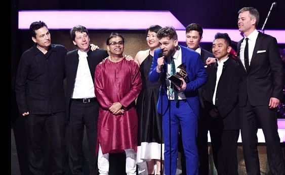  Tabla maestro Sandeep Das wins Best Global Music Grammy Award in Los Angeles.