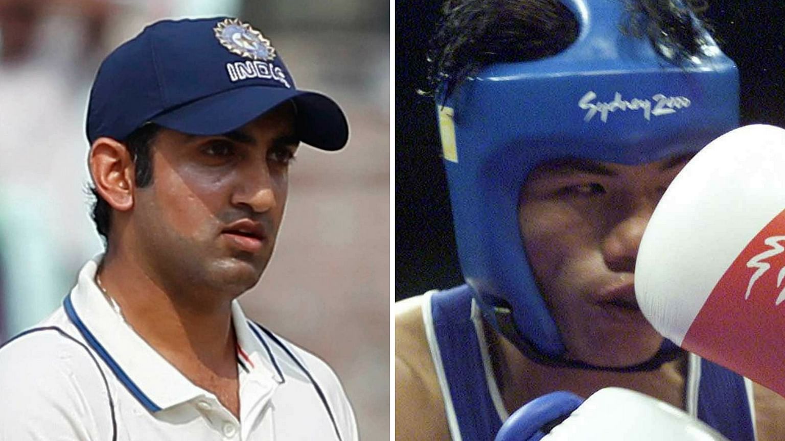 Gautam Gambhir (L) and Dingko Singh (R). (Photo: Reuters)