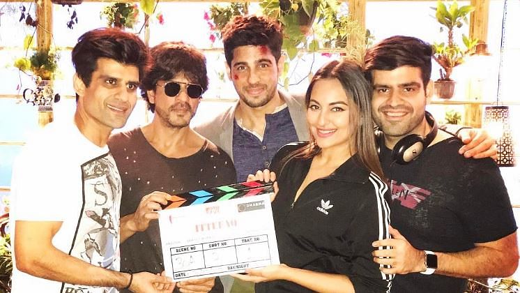 SRK with Sonakshi and Sidharth. (Photo Courtesy: Instagram)