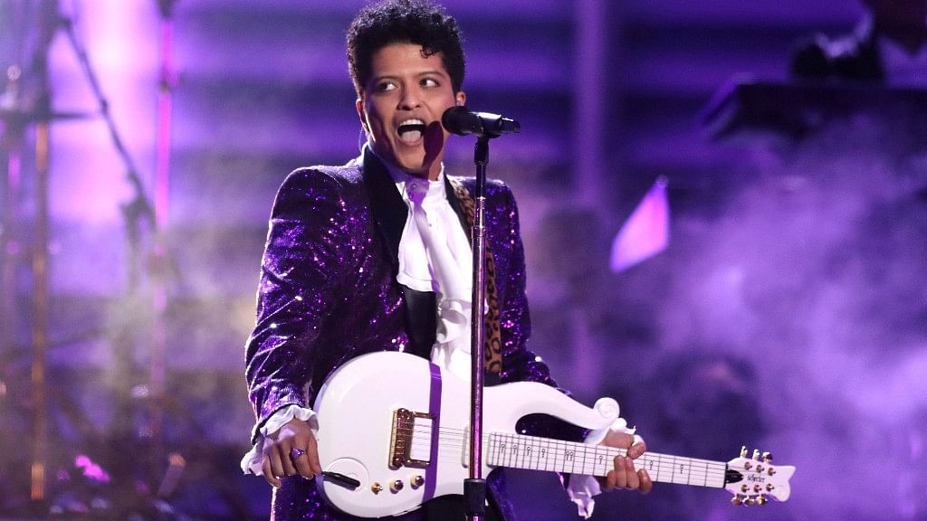 Bruno Mars Grammy Tribute To Prince Continues His Purple Reign