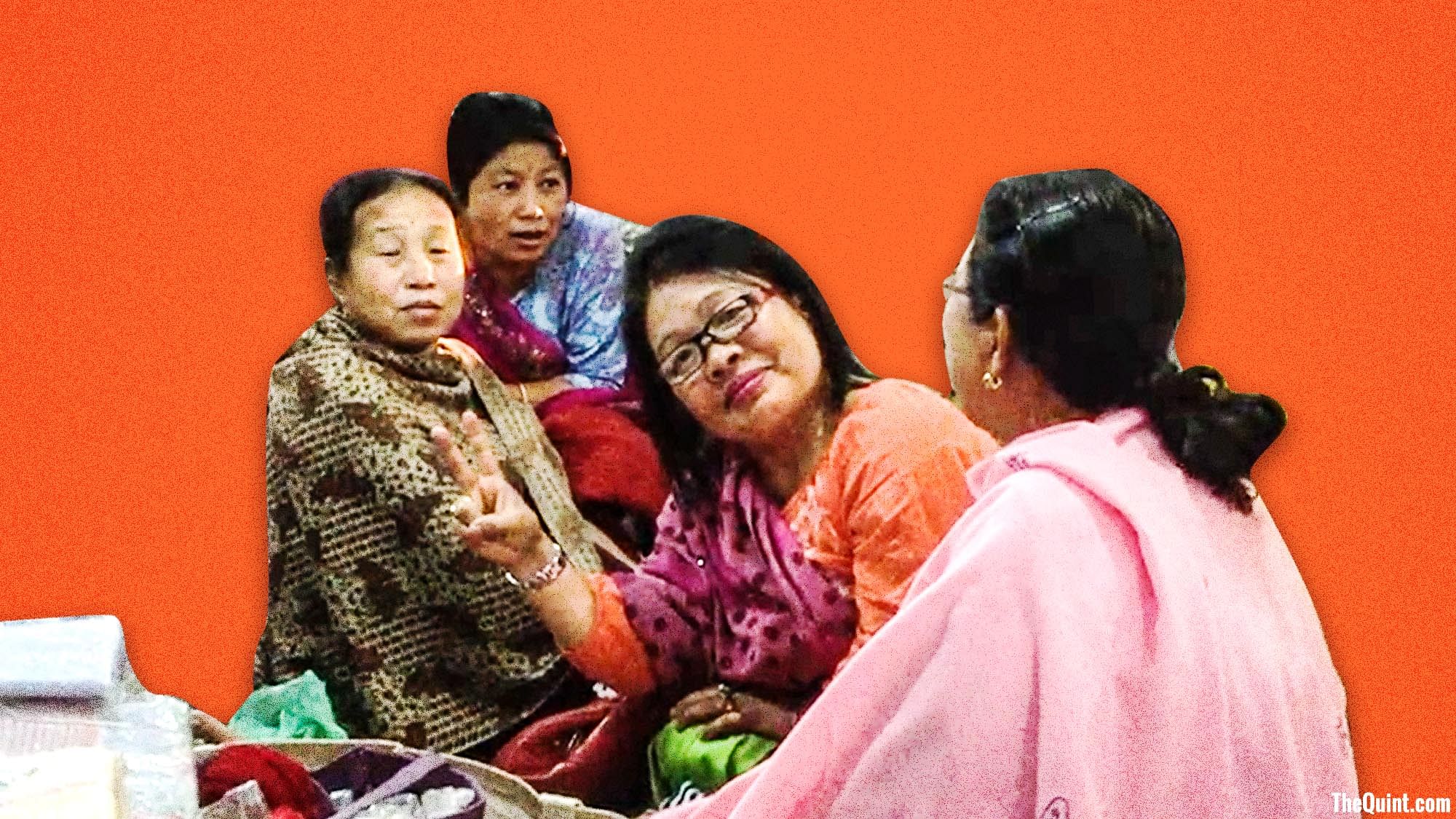 The mothers who run the shops at Ima Market in Imphal (Photo: <b>The Quint</b>) 