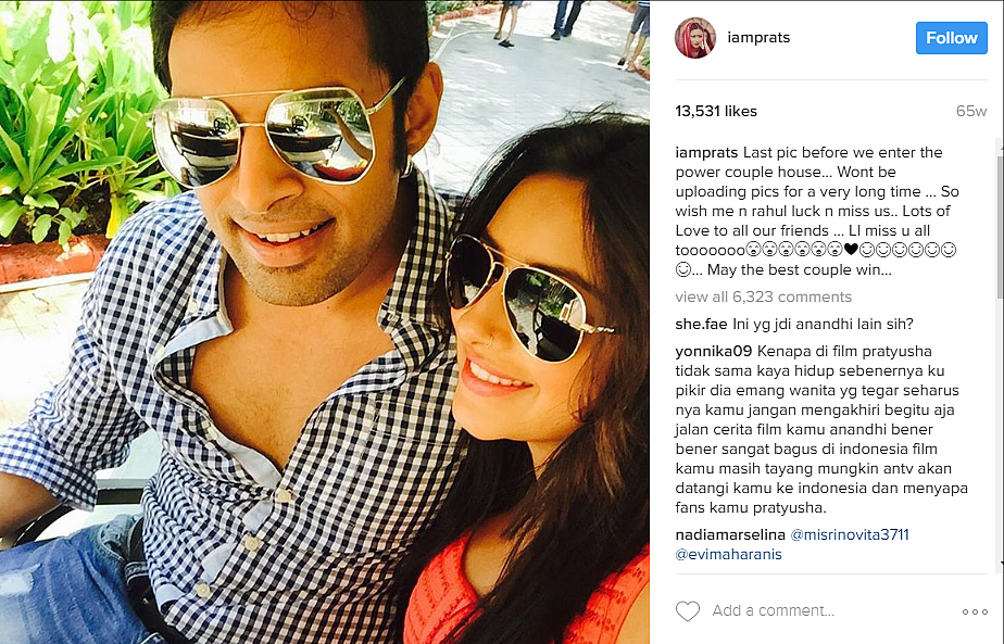 The last post on Pratyusha Banerjee’s Instagram account. (Photo Courtesy: Instagram/<a href="https://www.instagram.com/p/9ScA8GhkoY/?taken-by=iamprats&hl=en">Pratyusha Banerjee</a>)