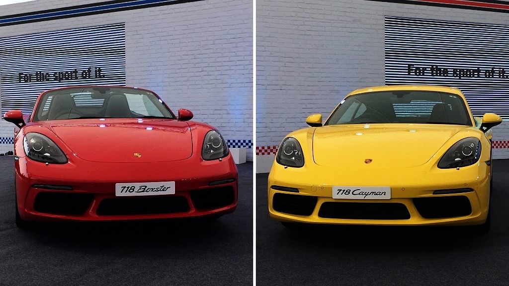 Porsche 718 Boxster (left) and Porsche 718 Cayman (right) (Photo: <b>The Quint</b>)