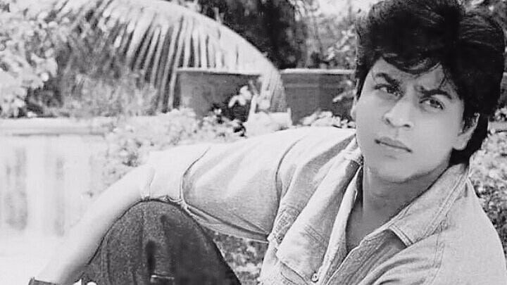 An old picture of Shah Rukh Khan. (Photo courtesy: Twitter/SRKCHENNAIFC)