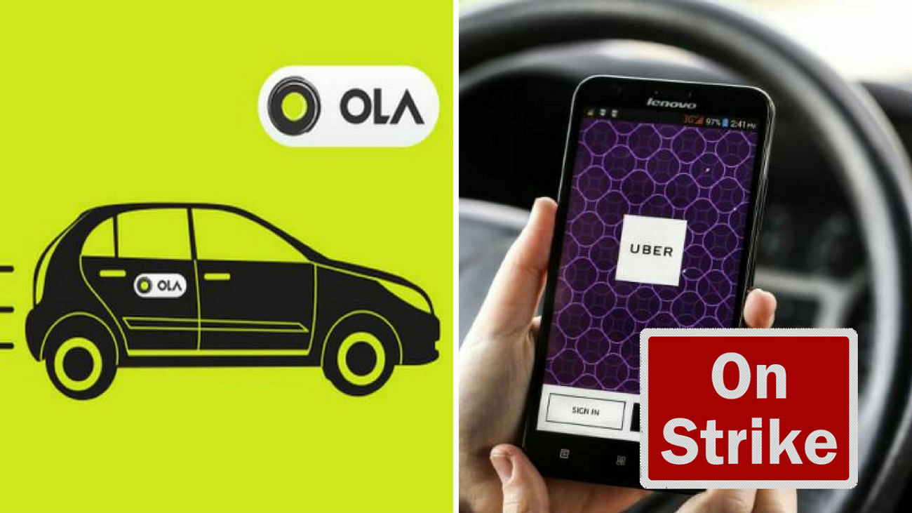 &nbsp; Ola and Uber drivers are on strike in the national capital. (Photo: <b>The Quint</b>)  
