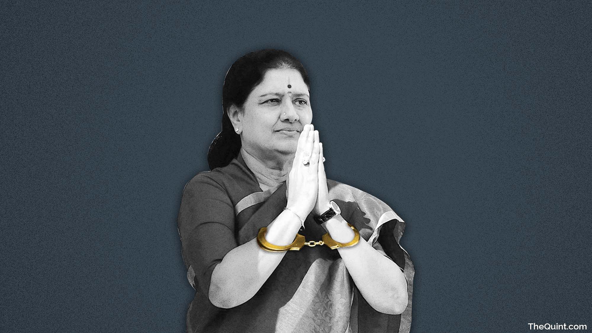 

VK Sasikala has been convicted in the disproportionate assets case.  (Photo: <b>The Quint</b>)