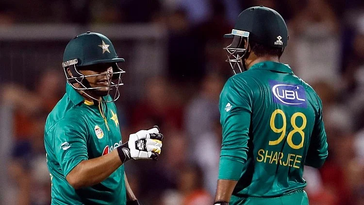 A file photo of Khalid Latif (left) with Sharjeel Khan. (Photo Courtesy: Reuters)