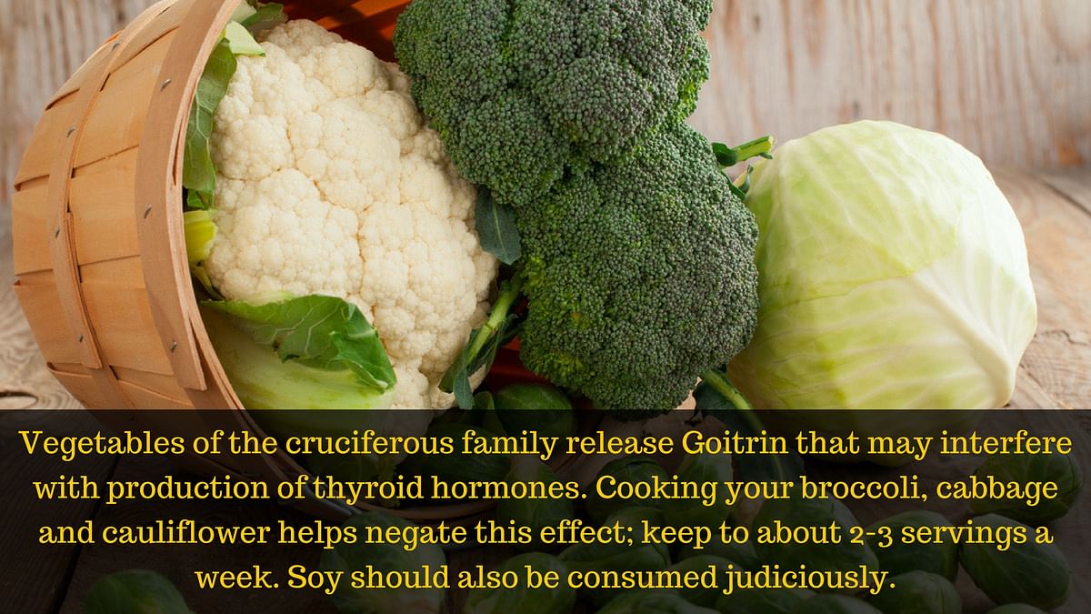 A food chart to battle hypothyroidism can actually look quite colourful and delicious!