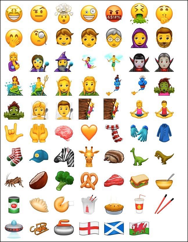 Here are the 69 brand new emojis that will hit your smartphones soon.
