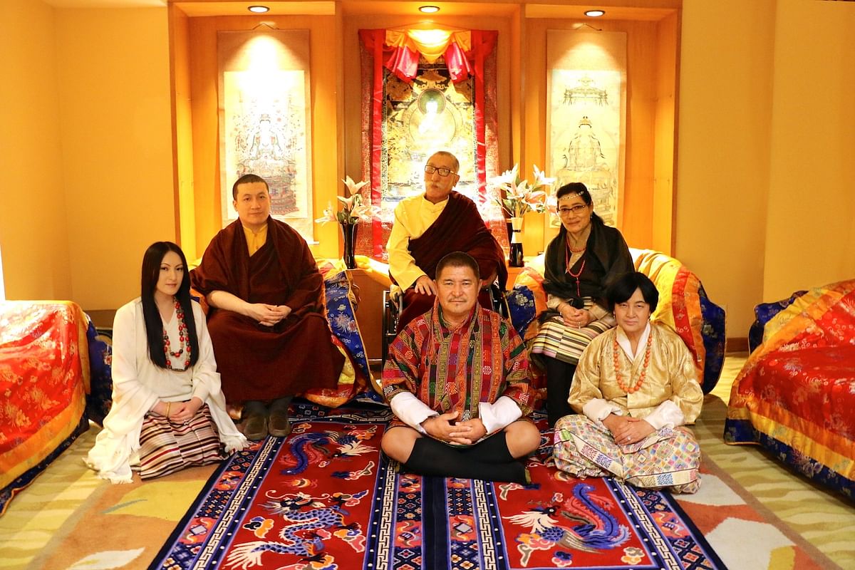 Thaye Dorje’s wife Rinchen Yangzom was born in Bhutan and educated in India and Europe.
