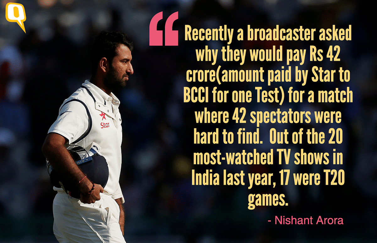 As things stand, Cheteshwar Pujara earns less in a year than an IPL rookie who’s never played an international game.
