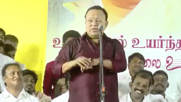 Actor Radha Ravi Mocks Differently-Abled Kids During Speech