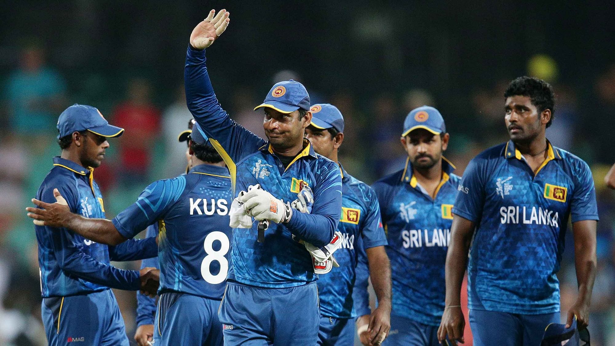 File picture of Kumar Sangakkara with the Sri Lankan cricket team. (Photo: AP)