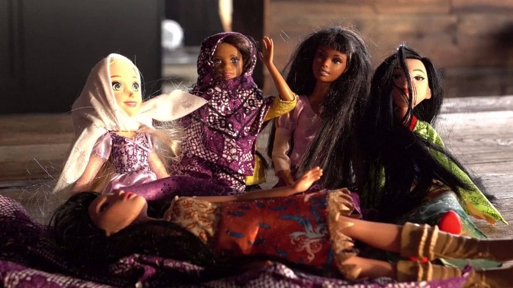 Barbie -like dolls wearing Hijab(Photo Courtesy- Ruptly TV)