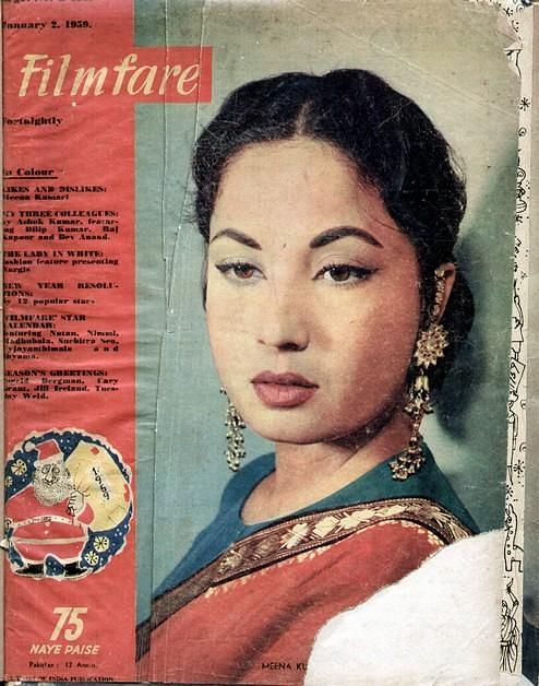 

It is said that Meena Kumari never travelled to outdoor locations without her books, pens and papers.