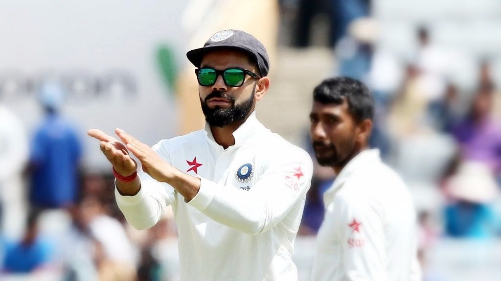 Virat Kohli was forced to sit out of the Dharamsala Test due to a shoulder injury. (Photo: BCCI)