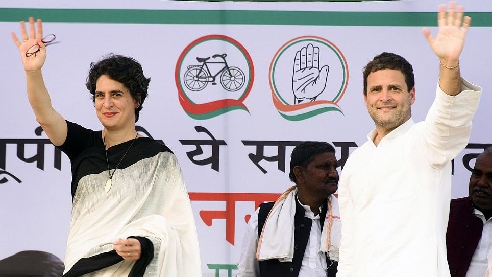 Congress Vice President Rahul Gandhi and his sister Priyanka Gandhi Vadra. (Photo: IANS)