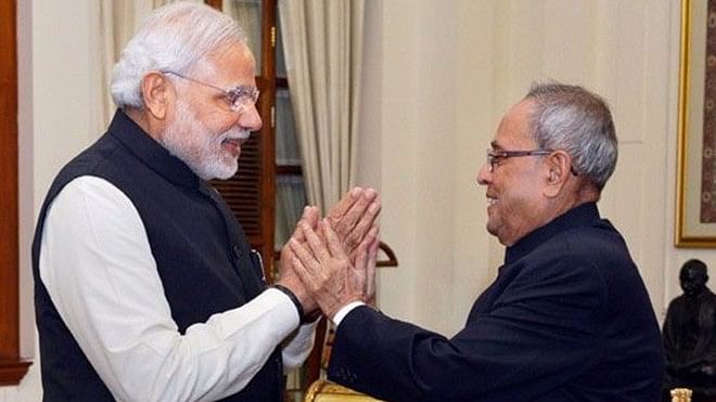 File photo of Prime Minister Narendra Modi with President Pranab Mukherjee. (Photo: PTI)