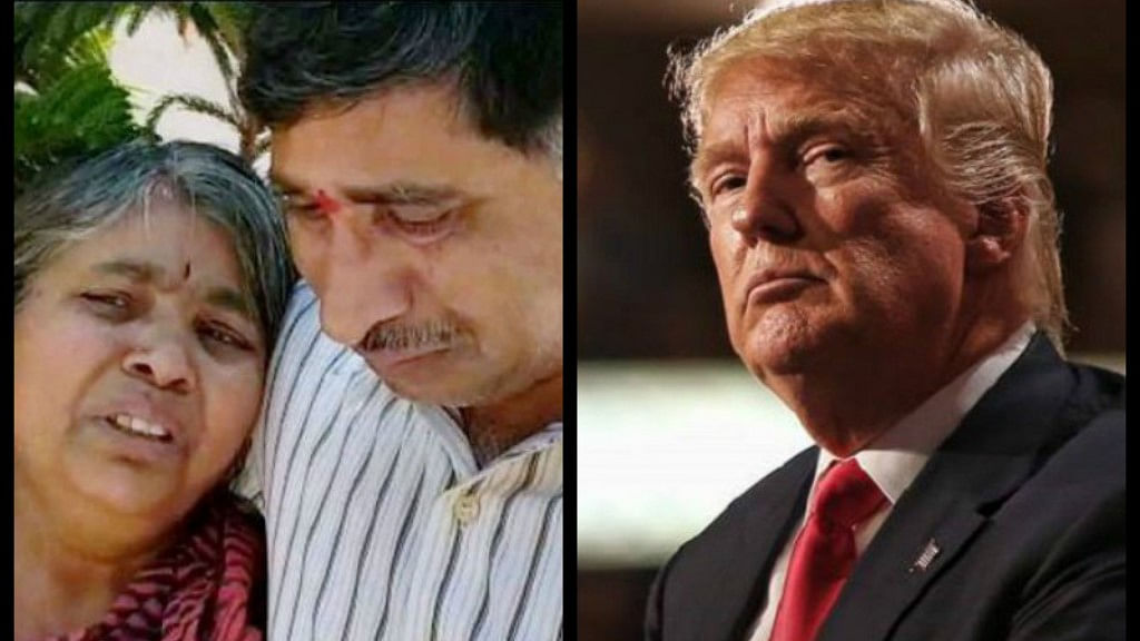 Mother of  Indian techie Srinivas Kuchibhotla questioned the immigration policies of President Donald Trump. (Source: The News Minute)
