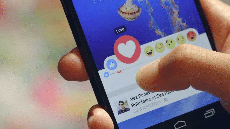 In addition to Like button, Facebook added the love, happy and sad reaction emoticons last year. (Photo Courtesy: Facebook)