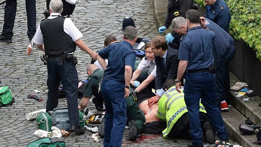 Emergency services at Westminster Bridge (Photo: AP)