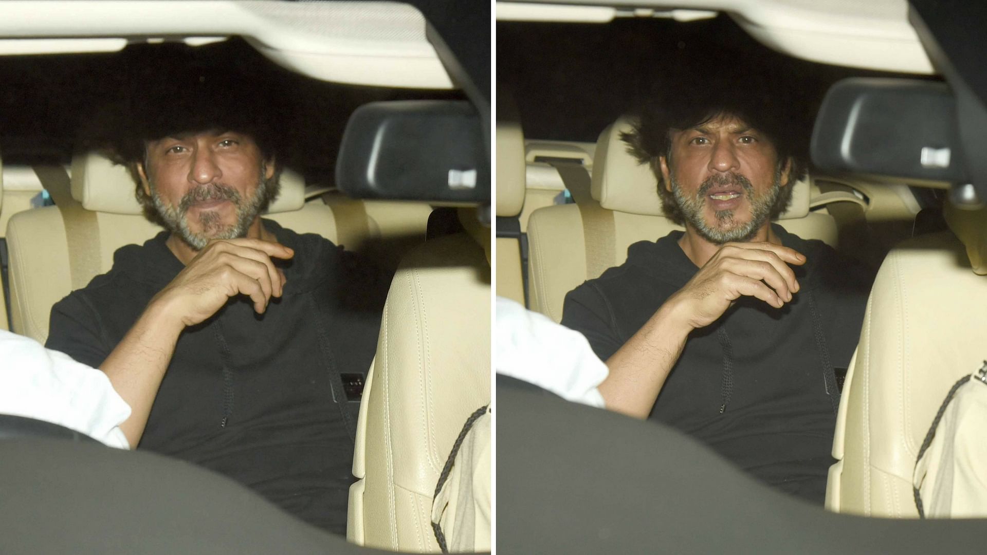 Shah Rukh Khan arrives at Alia Bhatt’s home. (Photo: Yogen Shah)