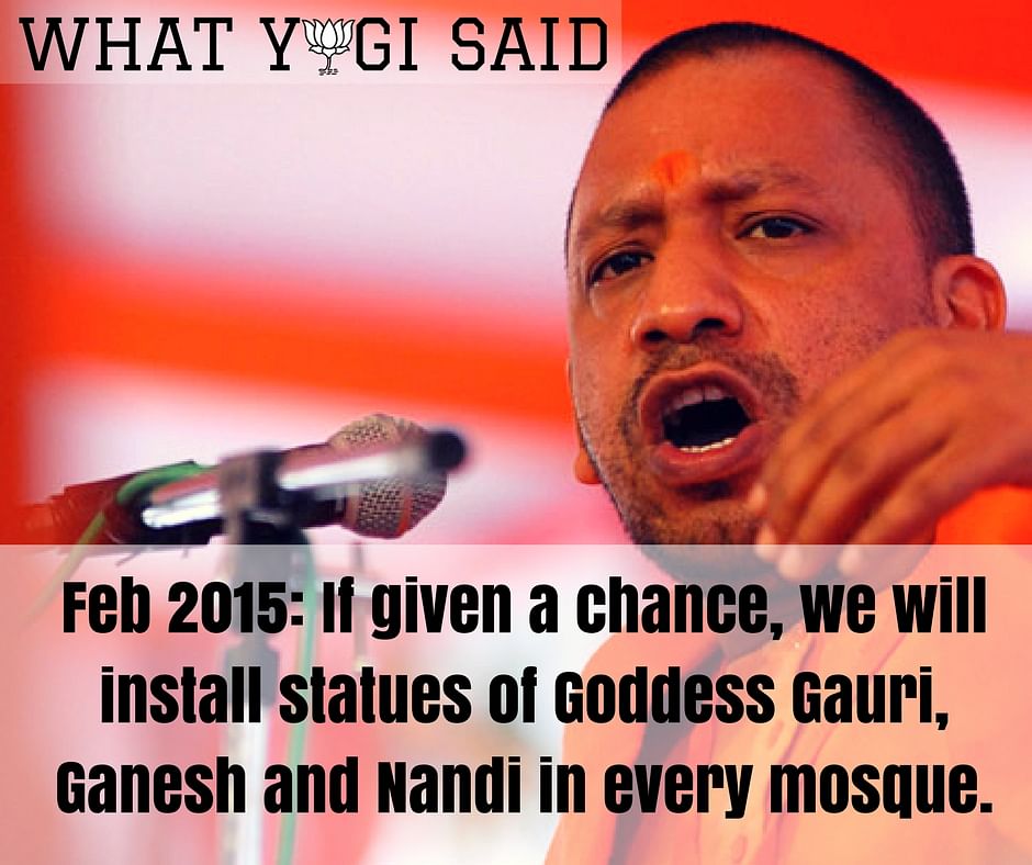 

In the past, Adityanath has expressed a desire to place Hindu idols in all mosques and compared SRK to Hafiz Saeed