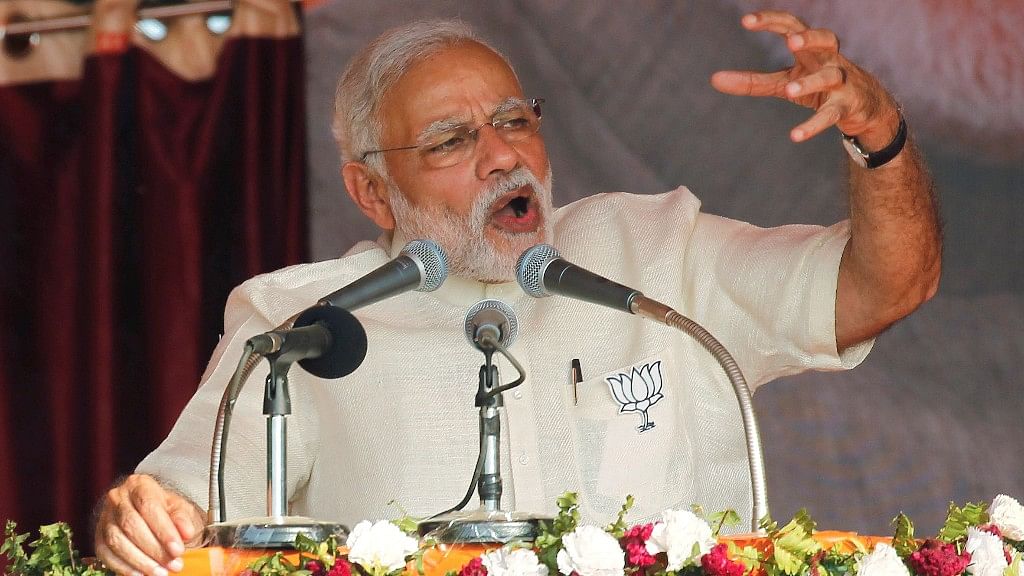 PM Modi addressed a rally in Maharajganj on Wednesday. (Photo: Reuters)&nbsp;
