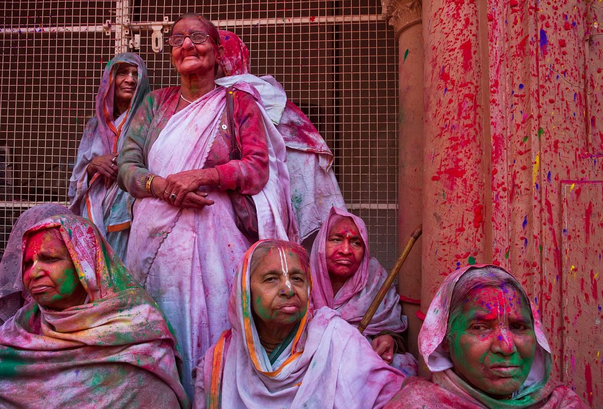 

Up to just a few years ago this joyful festival was forbidden for these widows abandoned by their families.