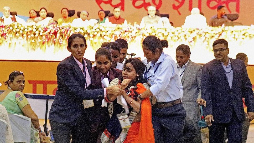Shalini Singh was gagged and whisked away at the event. (Photo: PTI)