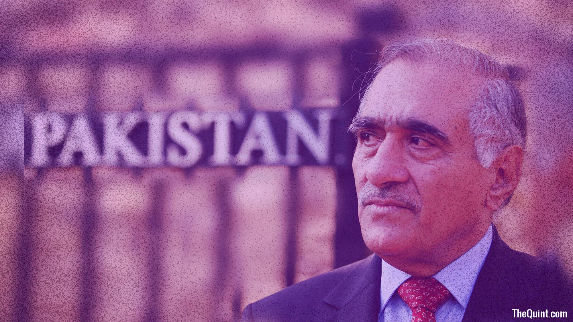 Pakistan’s former National Security Adviser Mahmud Ali Durrani. (Photo: Reuters/Altered by <b>The Quint</b>)
