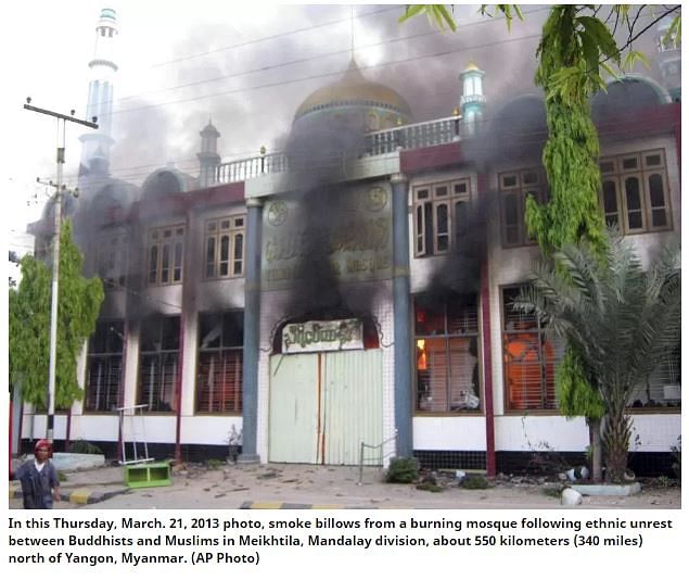 On Sunday, a Peshawar-based Twitter handle shared an image of a burning mosque, claiming it was from Allahabad.