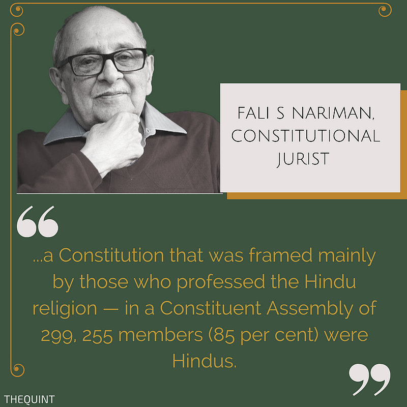 We’re Moving Towards Hindutva of Savarkar, Writes Fali S Nariman