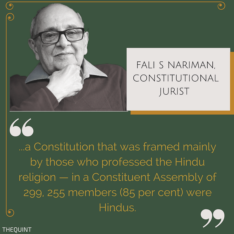 Do not rely too much on the courts to save your liberties, Fali S Nariman reminds lawyers in the BJP’s regime. 