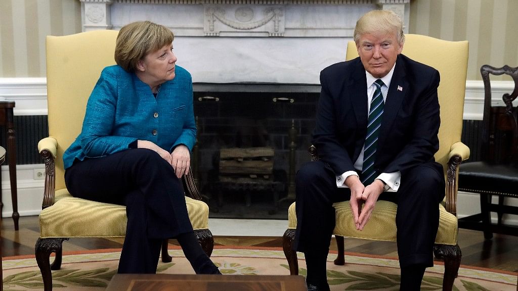 German Chancellor Angela Merkel met US President Donald Trump at the White House on Friday. (Photo: AP)
