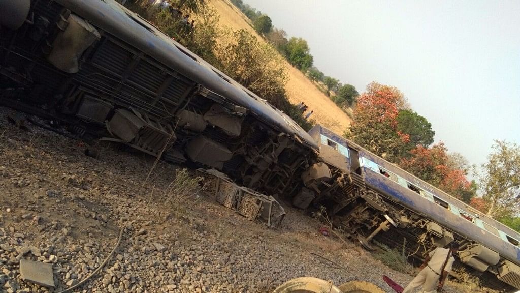 

Mahakaushal Express was en route Delhi when its coaches derailed on Thursday morning. (Photo: IANS)