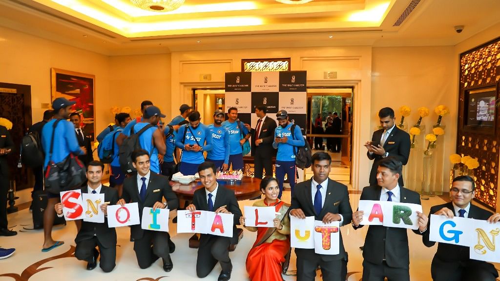 Here’s how The Ritz-Carlton Bengaluru received the men in blue after the match.