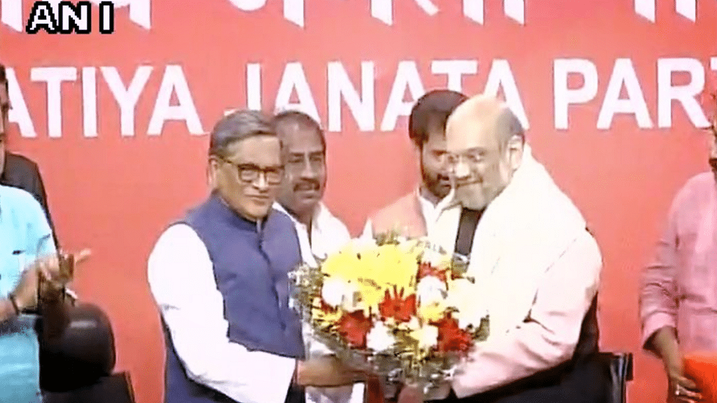 SM Krishna formally joined the BJP on Wednesday. (Photo: ANI)