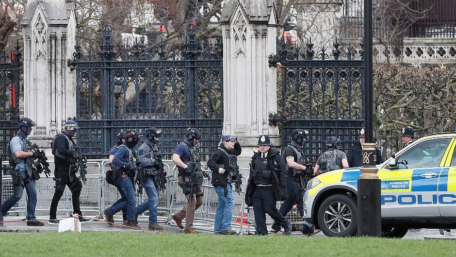 The knifeman was then shot by police in the shadow of Big Ben, where he had tried to force his way into a courtyard just outside the Houses of Parliament. (Photo: PTI)