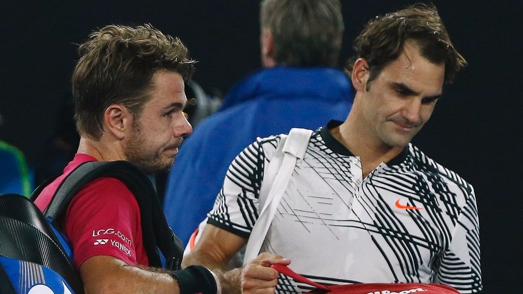Stan Wawrinka and Roger Federer. (Photo: Reuters)
