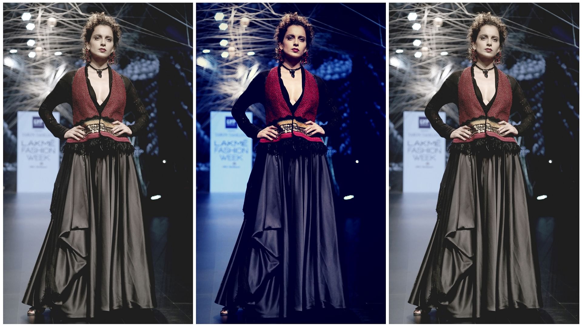 Kangana Ranaut walks the ramp at a fashion show. (Photo: Yogen Shah) &nbsp;