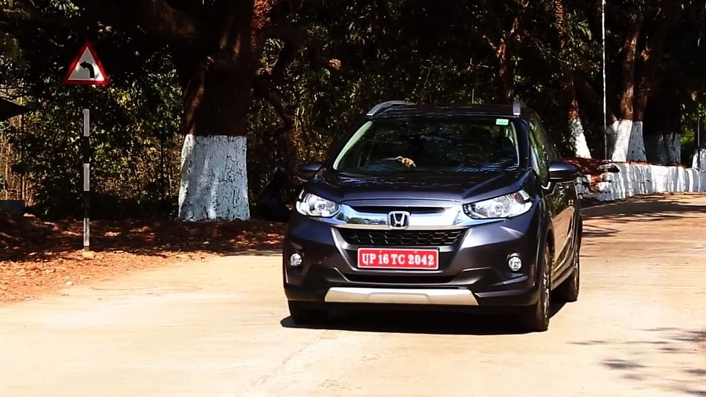 Honda WR-V is a compact crossover launching in India this month. (Photo: <b>The Quint</b>)