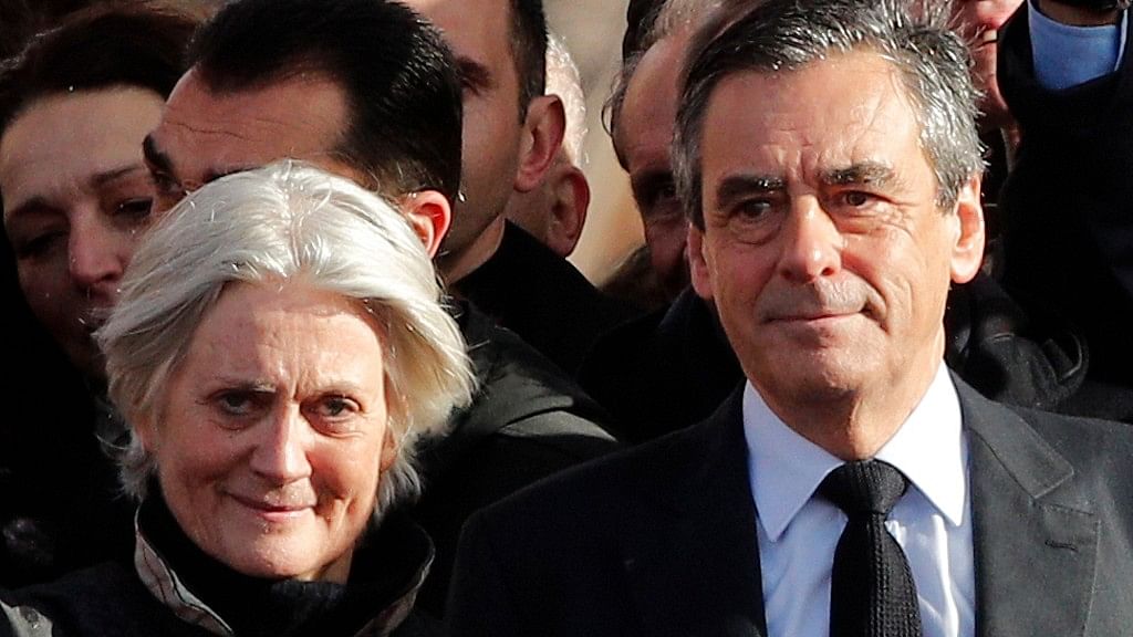 File photo of French conservative presidential candidate Francois Fillon and his wife Penelope. (Photo Courtesy: AP)