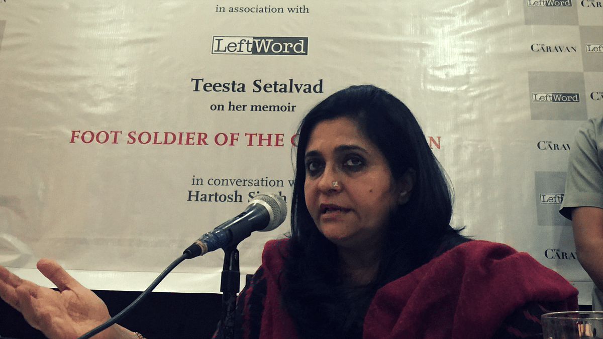 

‘The BJP government at the Centre is attempting to crush dissent in India’, claims activist Teesta Setalvad.