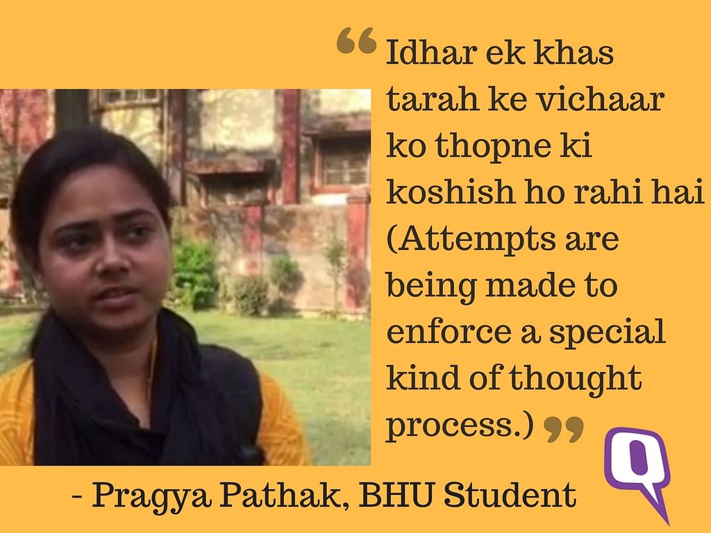 Gurmehar and Umar Khalid echo in a usual discourse at BHU but students live in an atmosphere of fear and uncertainty