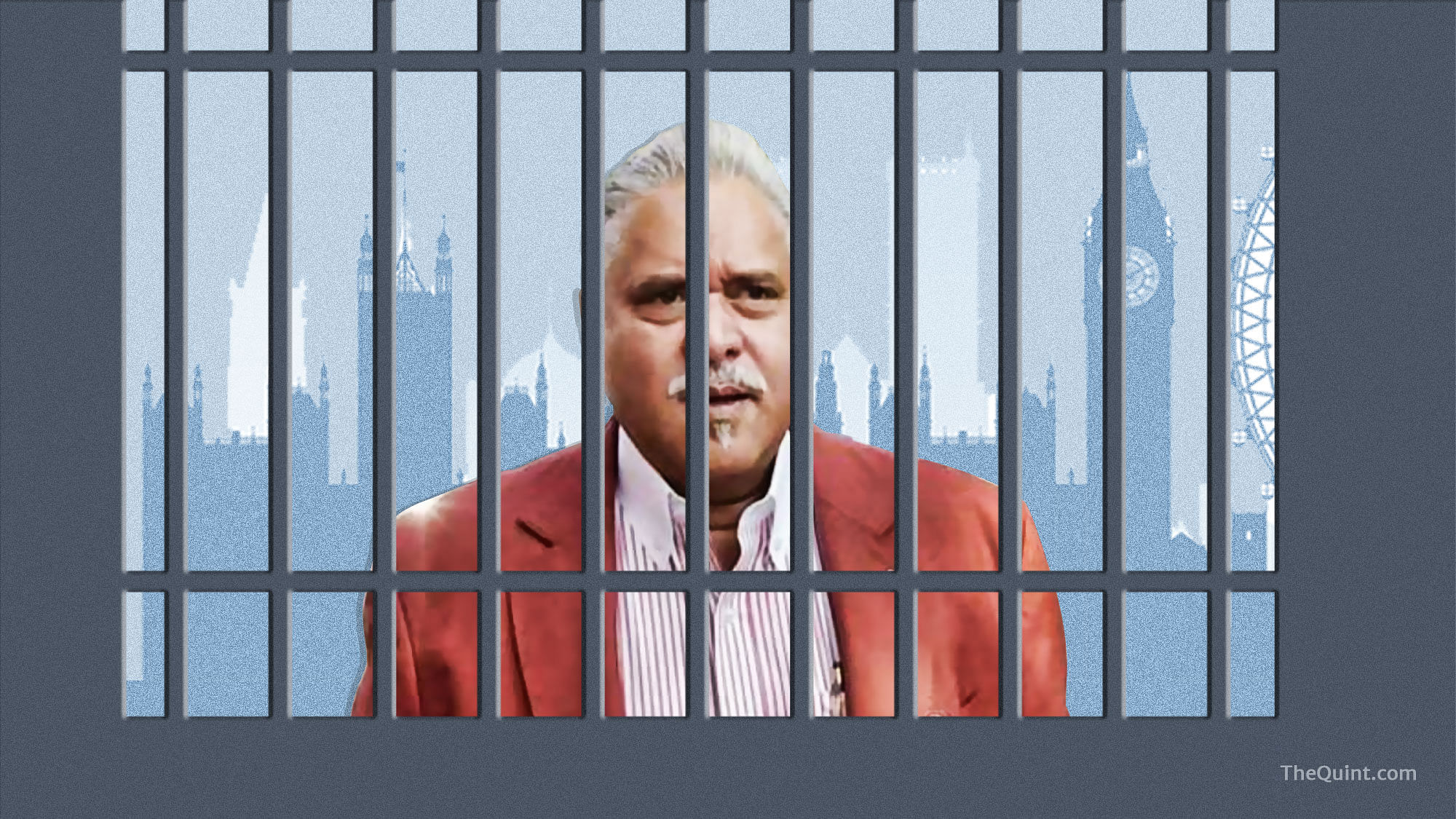 Liquor baron Vijay Mallya has been arrested in London by Scotland Yard. (Photo: Altered by <b>The Quint</b>)