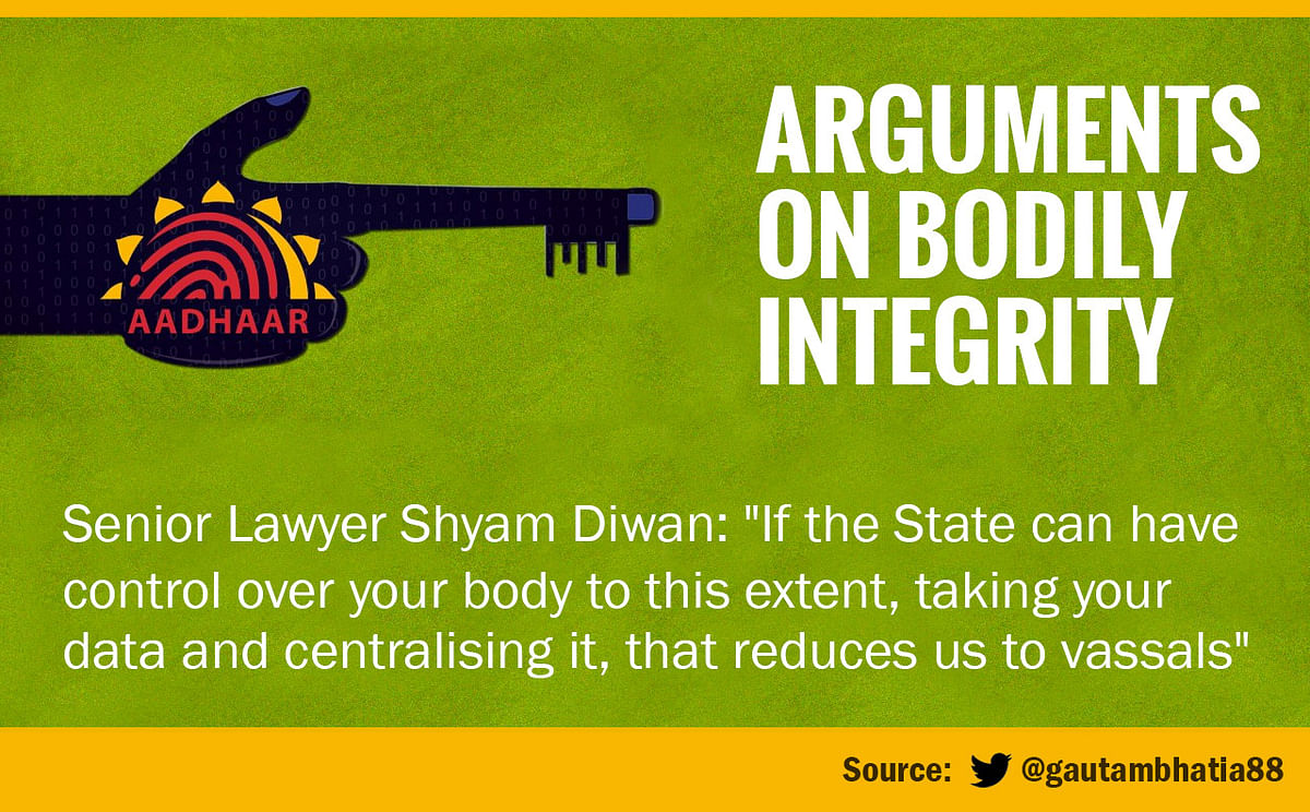 As the hearing continues in the case on making Aadhaar mandatory, will arguments  on body integrity move the court?