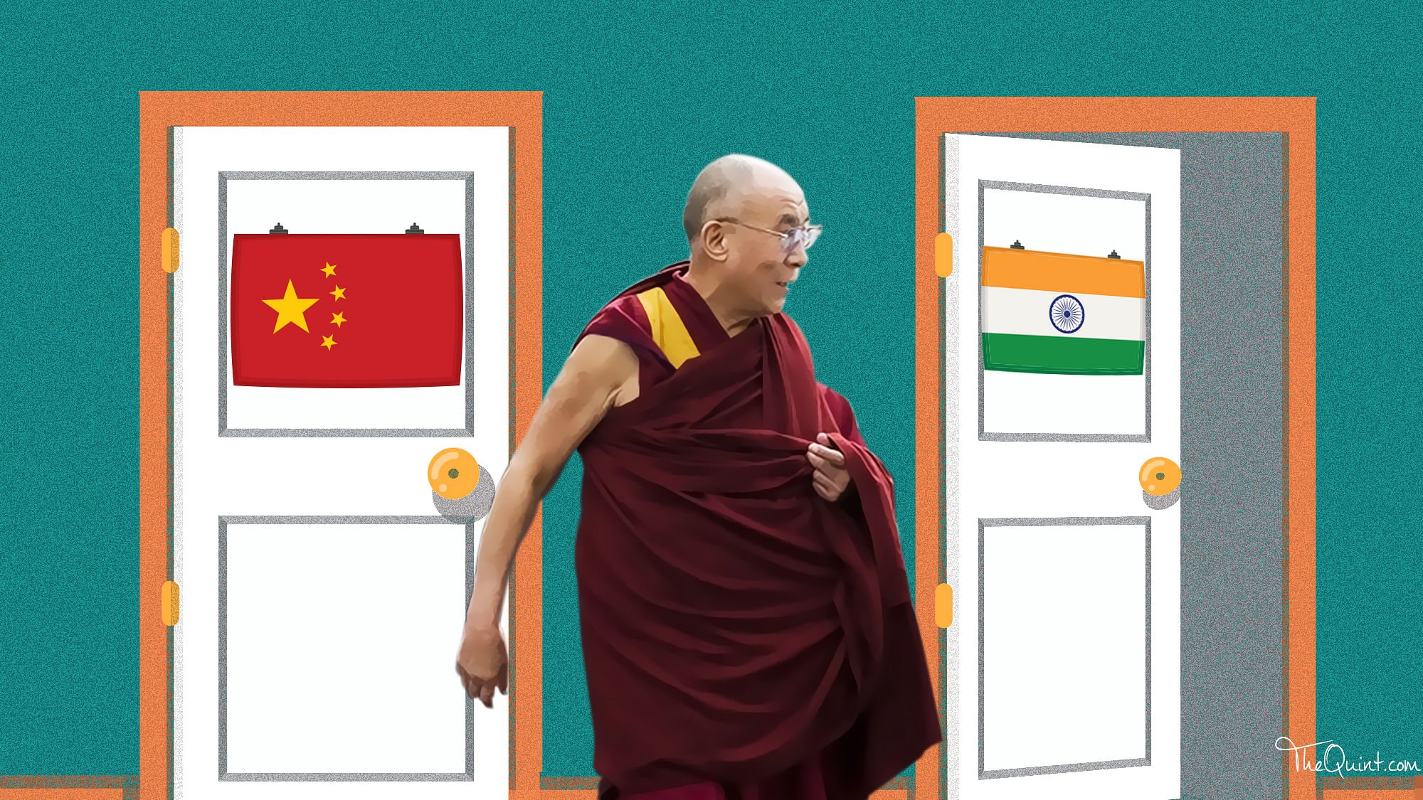 Does India’s stand on Dalai Lama’s visit to Arunachal suggests Delhi discarding the Hindi Chini Bhai Bhai notion? (Photo: Rhythum Seth/ <b>The Quint</b>)